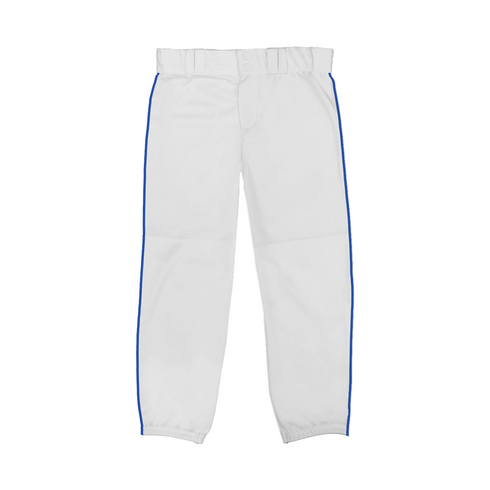 Badger Sport Big League Braided Girls' Pant (230400-028804), Color 'White/Royal'
